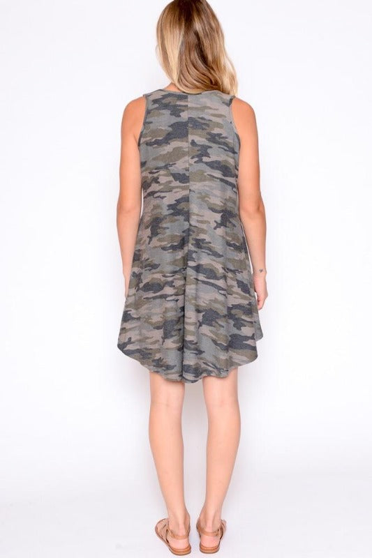 Camo Army Green Dress GloreeBees Camo Army Green Dress GloreeBees