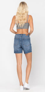 Judy Blue Distressed Cut Off Denim Shorts