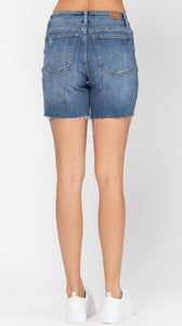 Judy Blue Distressed Cut Off Denim Shorts