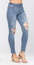 Load image into Gallery viewer, Judy Blue High Waste Distressed Ripped Jeans