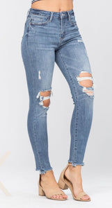 Judy Blue High Waste Distressed Ripped Jeans