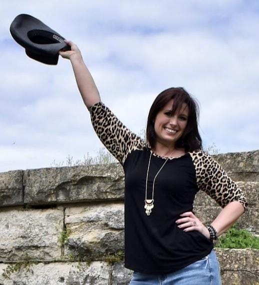 Leopard Print 3/4 Sleeve Blouse