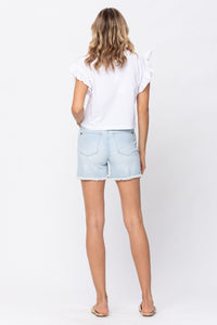 Judy Blue High Waste Cut Off Denim Shorts