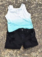 Load image into Gallery viewer, Distressed Black Denim Shorts